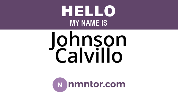 Johnson Calvillo