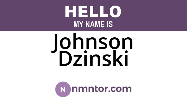 Johnson Dzinski