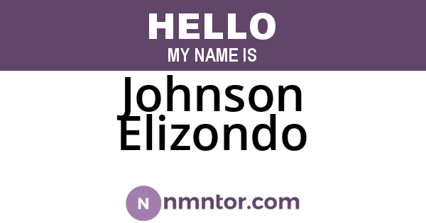 Johnson Elizondo