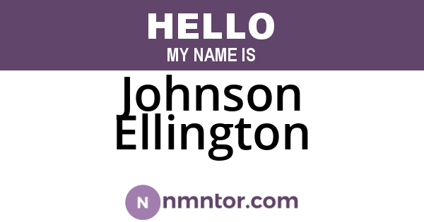 Johnson Ellington