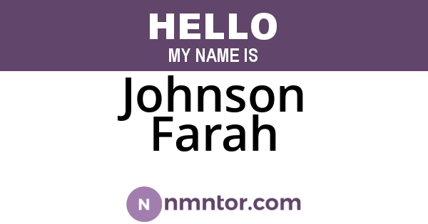 Johnson Farah