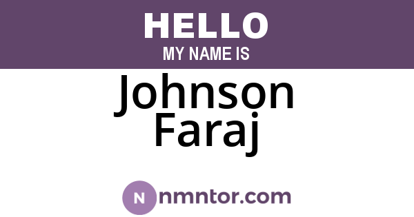 Johnson Faraj