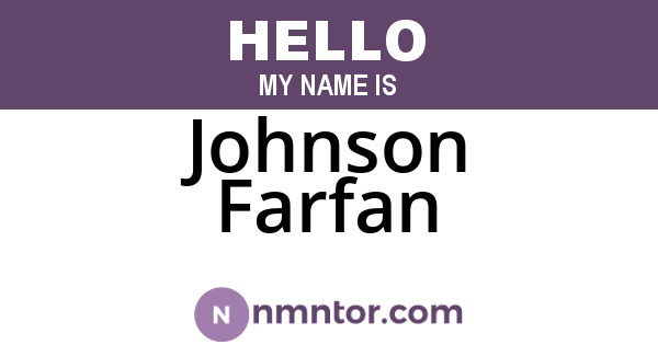 Johnson Farfan