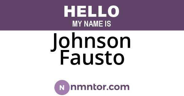 Johnson Fausto