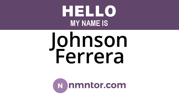 Johnson Ferrera