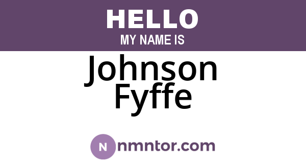 Johnson Fyffe