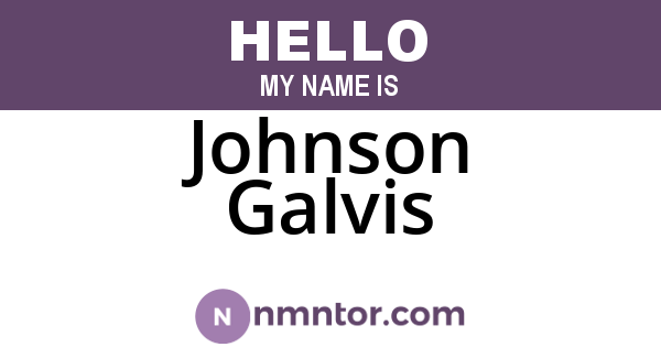 Johnson Galvis