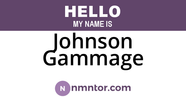 Johnson Gammage