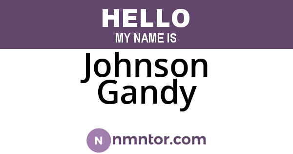 Johnson Gandy