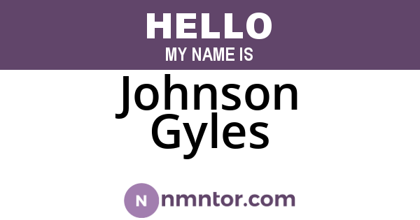 Johnson Gyles