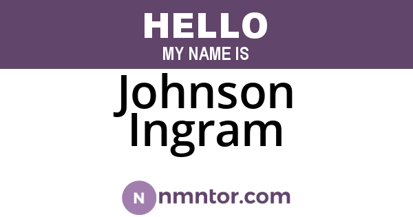 Johnson Ingram