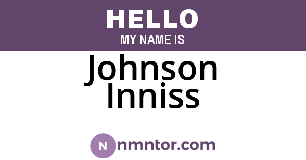 Johnson Inniss