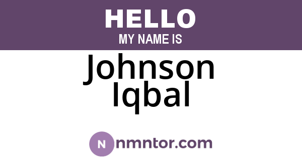 Johnson Iqbal