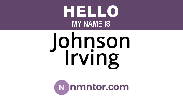 Johnson Irving