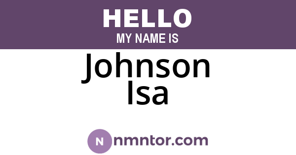 Johnson Isa