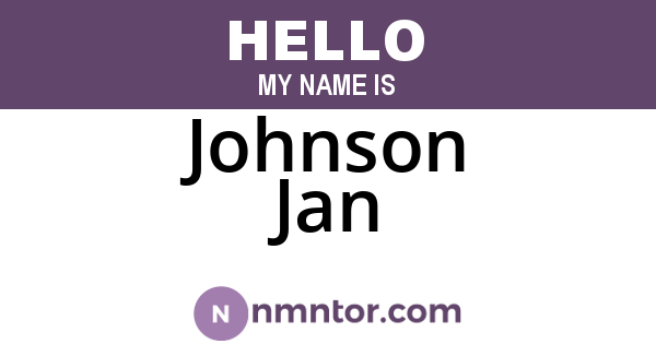Johnson Jan