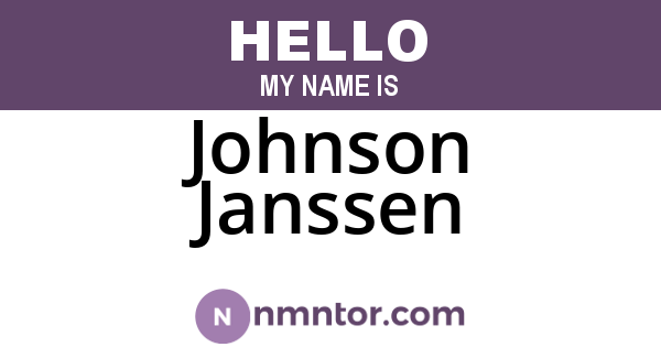 Johnson Janssen