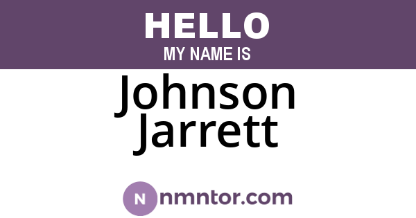 Johnson Jarrett