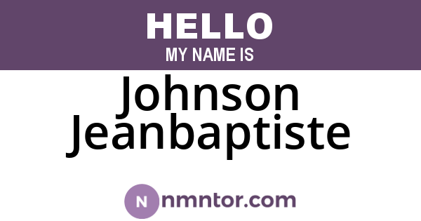 Johnson Jeanbaptiste