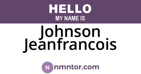 Johnson Jeanfrancois
