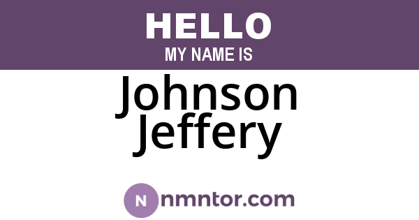 Johnson Jeffery