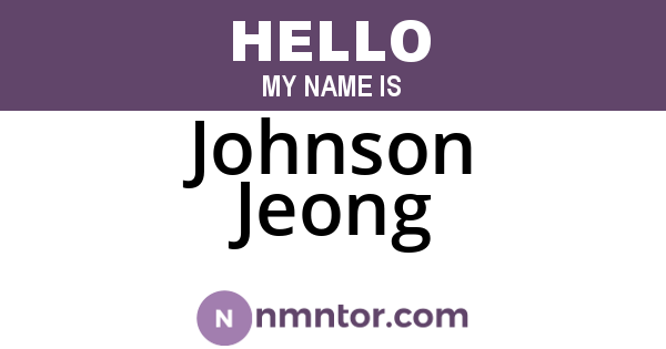 Johnson Jeong