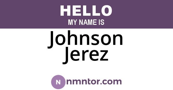 Johnson Jerez