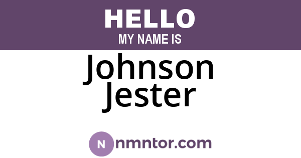 Johnson Jester