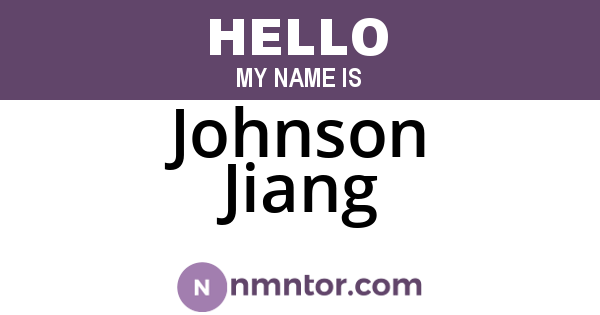 Johnson Jiang