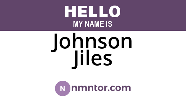 Johnson Jiles