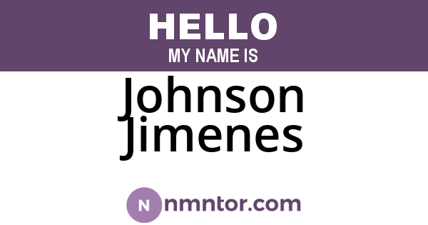 Johnson Jimenes