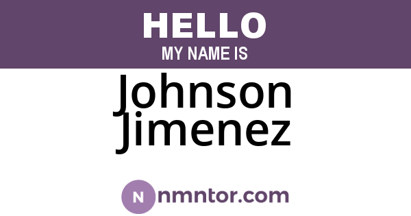 Johnson Jimenez