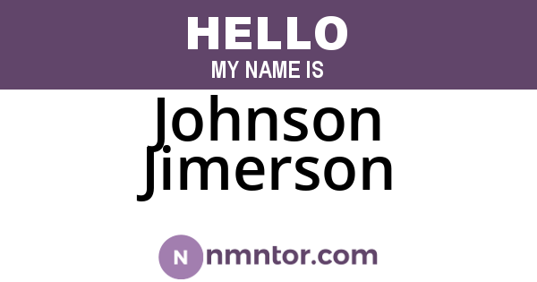 Johnson Jimerson