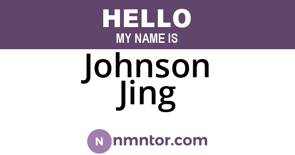 Johnson Jing