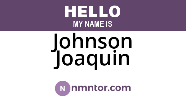 Johnson Joaquin