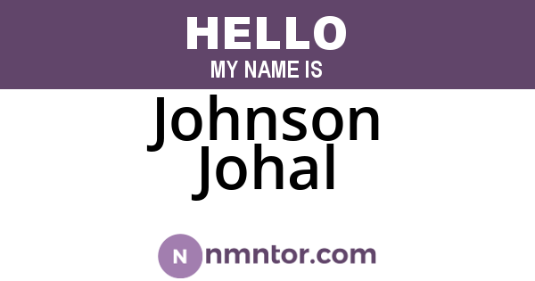 Johnson Johal