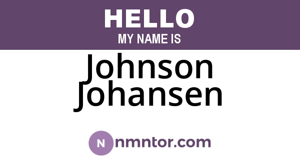 Johnson Johansen