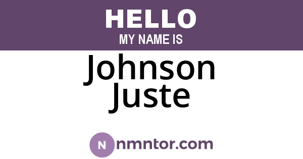 Johnson Juste