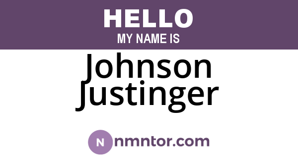 Johnson Justinger