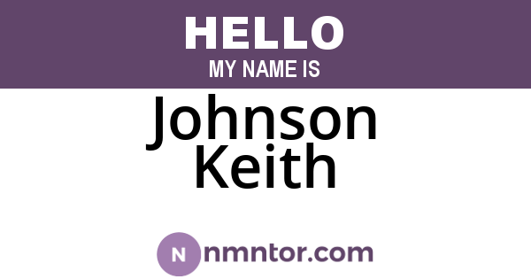 Johnson Keith