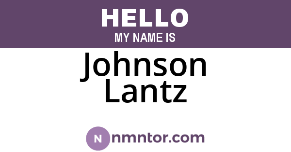 Johnson Lantz