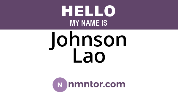 Johnson Lao