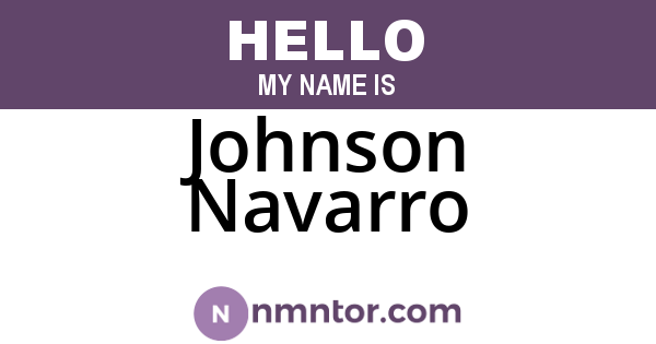 Johnson Navarro