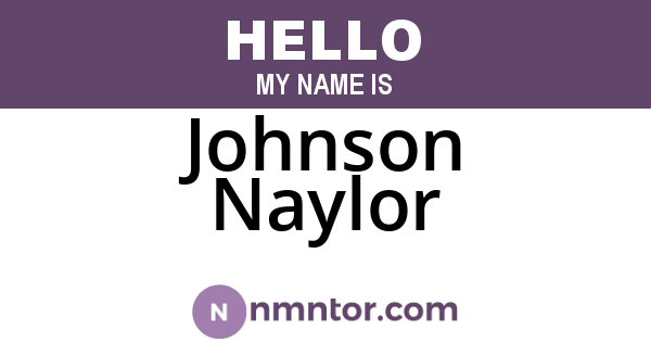 Johnson Naylor