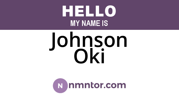 Johnson Oki