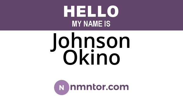 Johnson Okino