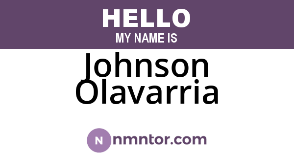 Johnson Olavarria