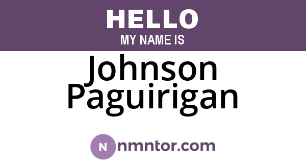 Johnson Paguirigan
