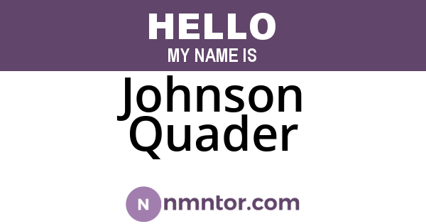 Johnson Quader