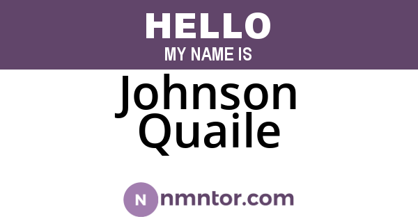 Johnson Quaile